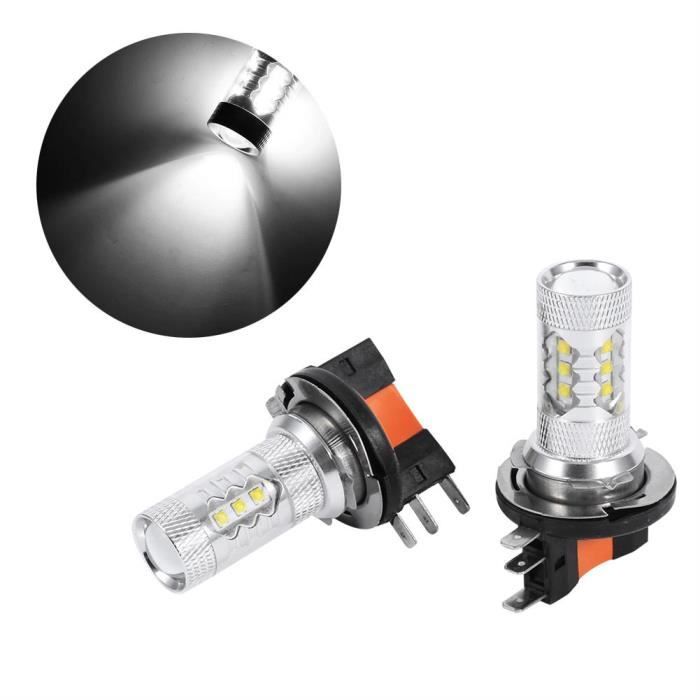 Ampoules LED H15 72W 6000K Blanc Xenon - Pour Mazda CX-5 - Lot De 2 - Neuf