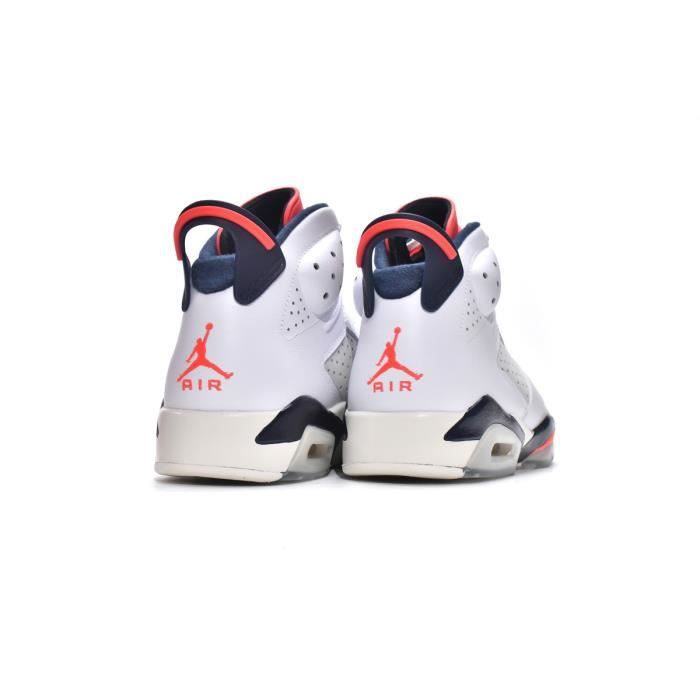 Niikke Airs Jordann 6 Low Basket Chaussures Bleu et blanc 384664