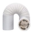 Tuyau d'évacuation pour climatiseur portable, diamètre de 5,9 pouces (15 cm), filetage à gauche, extensible jusqu'à 59 pouces.