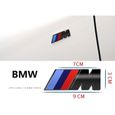 Logo ///M BMW Sport Performance Emblème Badge Chromé Autocollant Noir 90mm x 30 mm-0