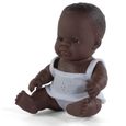 Poupée bébé petite fille - 21 cm - Africaine-0