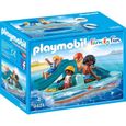 PLAYMOBIL 9424 - Family Fun - Pédalo flottant avec 4 personnages et possibilité d'ajouter un moteur submersible-0