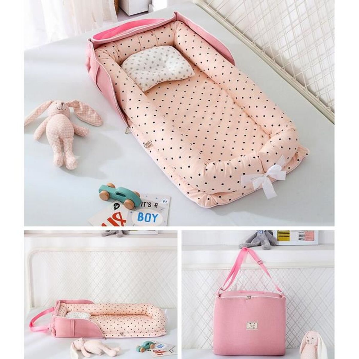 Reducteur De Lit Bebe Cocon Reducteur Lit Bebe Nid Pour Nouveau Ne Nourrisson Baby Nest Pour Bebe Couffin De Voyage Portable Cdiscount Puericulture Eveil Bebe