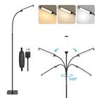 LAPAMAX Lampadaire LED Salon Moderne sur Pied - 3 Hauteurs, 3 Tons & 10 Niveaux Lumière, Cou Orientable 360° pour Lecture/Chambre/Bureau