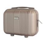 Trousse de toilette rigide vanity Alistair - Collection Airo - Abs ultra résistant - Champagne