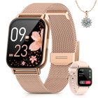 KIQULOV Montre Connectée Femme avec Appels Numérotation Bluetooth 1.85'' AMOLED HD Fonction Féminine Sommeil SpO2 IP68 Calorie