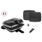 Lagrange Croque-gaufre-gaufrette 2 plaques 1000w noir - 039224