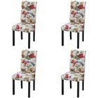vidaXL Chaises de salle à manger 4 pcs Multicolore Tissu