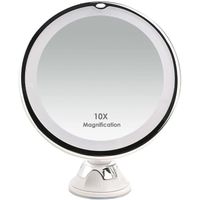 Miroir Grossissant 10X pour Maquillage, Miroir Lumineux LED, Rotation à 360°, Ecran Tactile, Hyper Clair, Parfait pour Maquillage