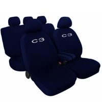 Lupex Shop Housses de siège auto compatibles pour C3 Coleur entier Blue Foncè