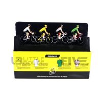 Voiture Miniature de Collection - SOLIDO 1/18 - CYCLISTE Pack Tour De France - White / Yellow / Green / Black - 1809906
