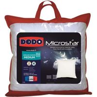 Lot de 2 oreillers microstar Médium Anti-Acariens "DODO" - Couleur: Lot de 2 oreillers microstar "DODO" 60 x 60 cm