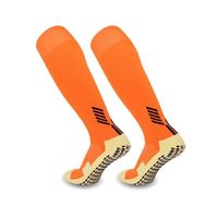 AY™ 3 paires de chaussettes de football antidérapantes enfant - Orange + Violet + Rose