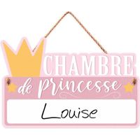 STC - Plaque personnalisable Chambre de Princesse