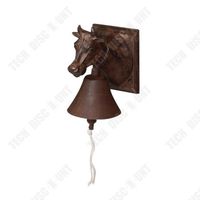 TD® cloche de porte en fonte animal TD décoration porte sonnette chiens chats chevaux solide cadeau efficace utilisation simple