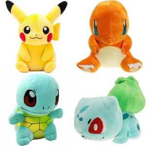 PELUCHE 4PC Set pokémon jouets en peluche Pikachu Bulbasau