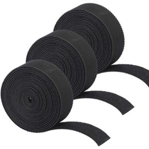 150 Velcro Bandes Eco mélangé noir câble Velcro Velcro Velcro Bande Serre-câbles 