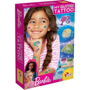 JEU DE MAQUILLAGE Kit de tatouages pailletés Barbie - LISCIANI GIOCHI - Créez des tatouages colorés et scintillants