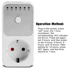 PROGRAMMATEUR MINUTERIE COMPTE A REBOURS SUR PRISE SECTEUR 220V MODE ON//OFF …