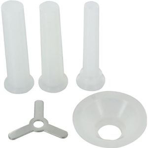 Tubes à Saucisse En Inox - Lot De 3 Diamètres (12mm, 19mm, 32mm) - Pour Hachoir à Viande, Entonnoir Large - Lavable Au Lave-vaisselle
