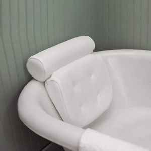 Accessoire avec Oreiller Confort Salle de Bain Spa Matelas 125 x 42 cm avec Coussin et 13 Ventouses Antid/érapantes Navaris Matelas de Baignoire
