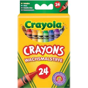 JEU DE COLORIAGE - DESSIN - POCHOIR Crayola - 24 Crayons à la cire lavables - Mixte - A partir de 3 ans