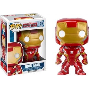 FIGURINE - PERSONNAGE Figurine Funko Pop! Marvel Civil War : Iron Man - FUNKO - Pop! Vinyl Bobble Head - Rouge - Enfant - Extérieur
