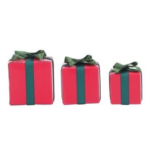 Boîte cadeau LES® Atyhao Ornement de mini boîte-cadeau 3 pièces Simulation Mini boîte-cadeau superbe fabrication polyvalente maison de pou 117211