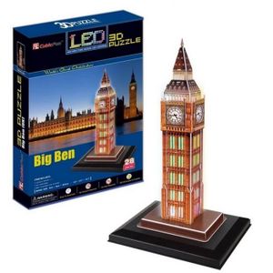 PUZZLE Puzzle 3D - GUIZMAX - Big Ben Lumineux - 28 pièces