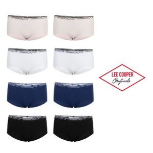 CULOTTE - SLIP Lee Cooper lot de 8 slips culottes Femme coton str