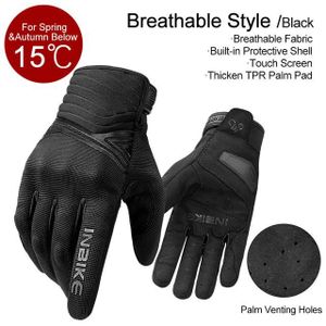 GANTS - SOUS-GANTS gants de Protection pour Moto pour hommes,antichoc,épais,en TPR,coussinet de paume,IM902- Black[E2176]
