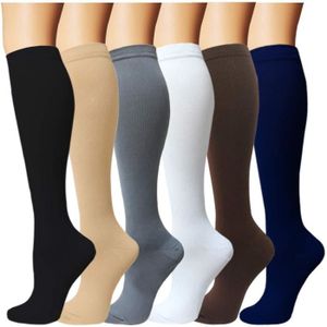 Voyage Lazzon Chaussettes de Contention pour Hommes et Femmes athl/étisme Bas de Contention pour Sport Trekking Infirmiers 4 Paires Grossesse Course Sport Vol