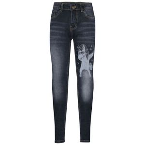 JEANS Enfants Garçons Imprime Tamponner Licorne Jeans Denim Extensible Coupe ajustée Pantalons 5-14 Ans