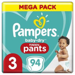 COUCHE Pampers Baby-Dry Pants Couches-Culottes Taille 3, 94 Culottes