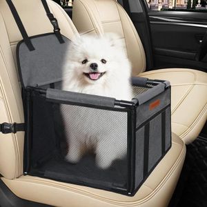 Siège d'auto pour chien extra stable - Siège d'auto robuste ou siège d'auto  pour chiot pour chiens de petite à moyenne taille - Murs renforcés et 3  ceintures - Voiture imperméable à