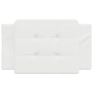 TÊTE DE LIT SALUTUYA Coussin de tête de lit blanc 90 cm similicuir -QPI15849