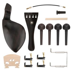 Dilwe 4 Chevilles Violon En Ébène Pour Violon 4/4 - Set Tuning Pegs Accessoires Qualité Premium