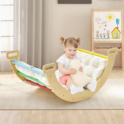 GOPLUS 8 en 1 Aire de Jeu Portique pour Enfant 3Ans+ en Bois avec GOPLUS 8 en 1 Aire de Jeu Portique pour Enfant 3Ans+ en Bois avec