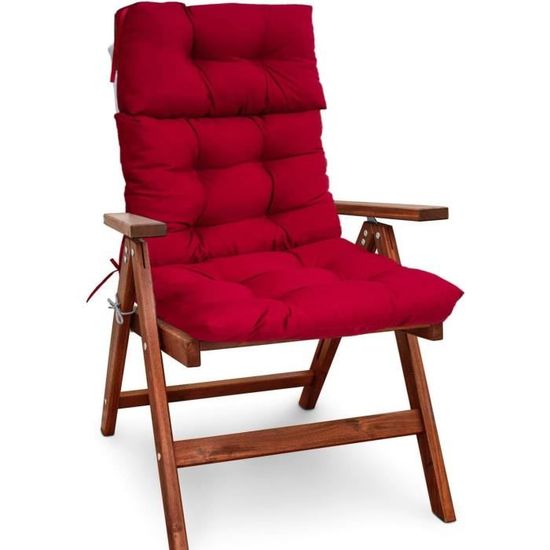 Coussins De Chaise à Bascule - Set Siège + Dossier - Housse Coton Doux - Pour Patio, Jardin, Salon (couleur Marine)