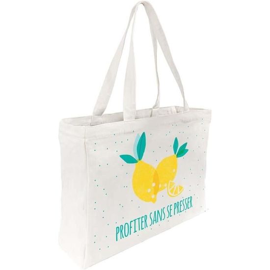 Draeger Paris Tote Bag 'Bonheur' Regenbogen - Leichte Baumwolltragetasche Für Einkauf, Strand & Alltag