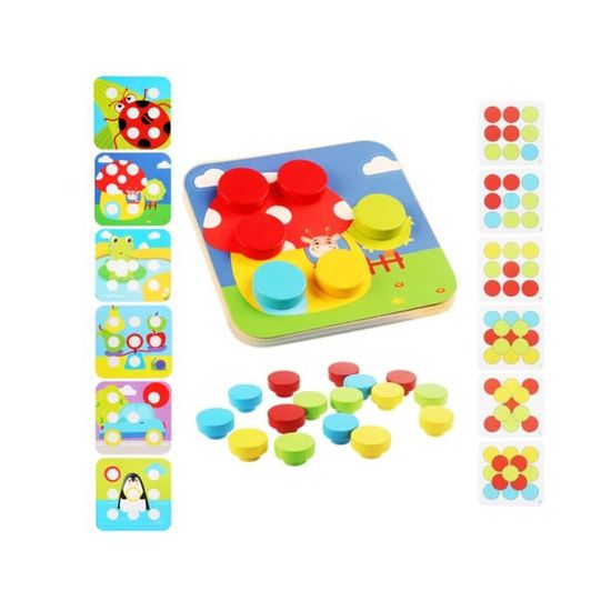 Audasi 204 PCS Mosaique Enfant Puzzle 3D Jeux Construction STEM Kit Mosaique Puzzle 3D Construction Montessori de Construction Bricolage de Éducatifs Jeu Avec Perceuse Visseuse Enfant (jaune