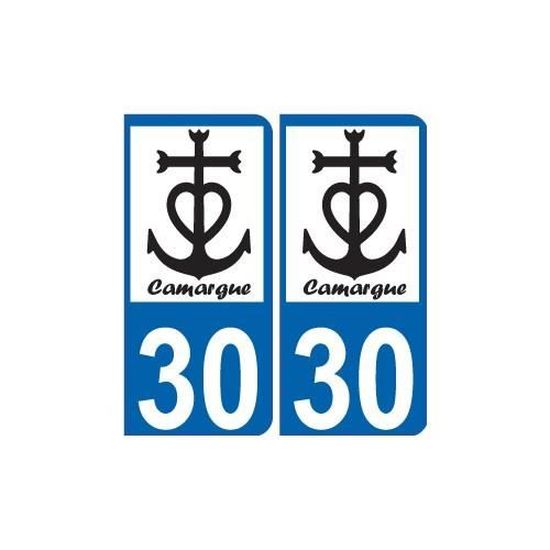numéro immatriculation 30 La Camargue Autocollants