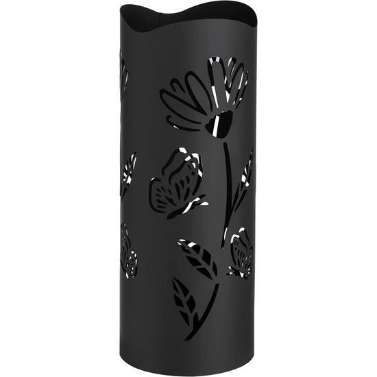Porte-parapluies Métallique Design - 15 X 15 X 42 Cm - Blanc - Pour Entrée, Bureau, Hall - Permet De Ranger 4 à 6 Parapluies Ou Cannes