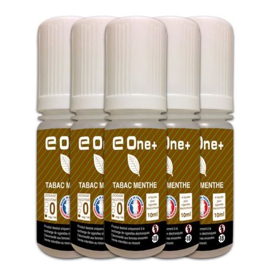 5 E-Liquides 10ml TABAC MENTHE 0 mg/ml fabrication FRANCAISE EOne+ - Cdiscount Au quotidien 5 E-Liquides 10ml TABAC MENTHE 0 mg/ml fabrication FRANCAISE EOne+ - Cdiscount Au quotidien