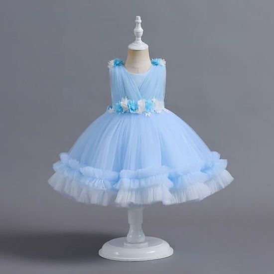Robe De Concours Beauté Fille 2025 Generisch - Dentelle élégante, Pour Baptême, Mariage, Fête, Mini Sol - 7