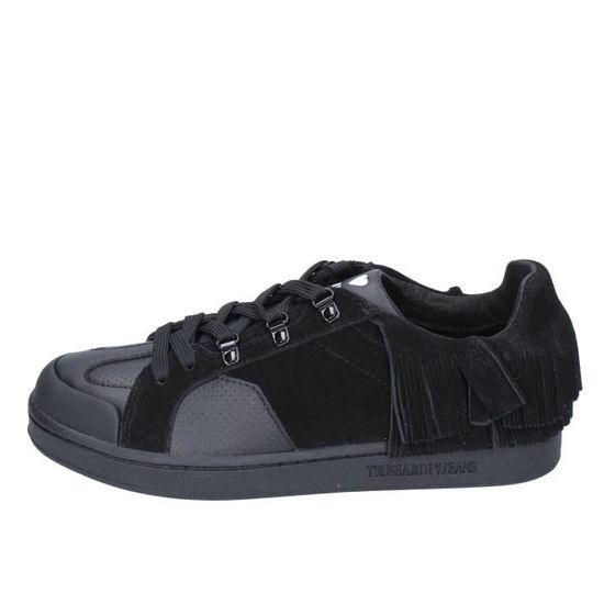 TRUSSARDI JEANS Baskets Femme Noir Cuir BG223 Noir Cdiscount Chaussures