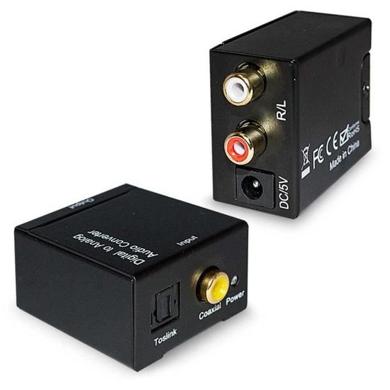 Convertisseur Optique Rca Convertisseur Audio Marmitek TC22 - Toslink Vers Coaxial Bidirectionnel - Sorties Simultanées Connexion Audio Home Cinéma