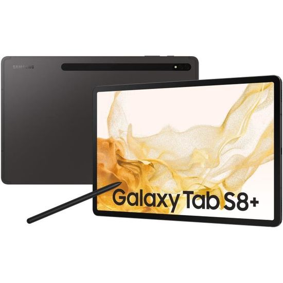 Tablette Tactile - SAMSUNG - Galaxy Tab S8+ - 12.4" - RAM 8Go - 256 Go - Anthracite - Wifi - S Pen inclus