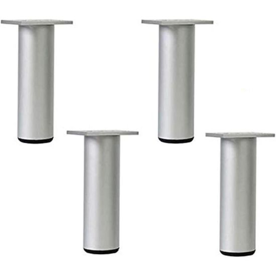 Lot De 4 Pieds Aluminium Massif Hifi Lab 44x17mm - Absorbeurs Vibrations Audio Argenté