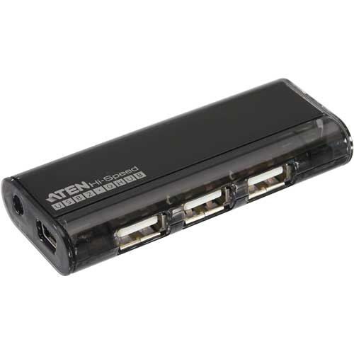Mini USB 2.0 4-Port Hub, noir, avec aimant, pas…